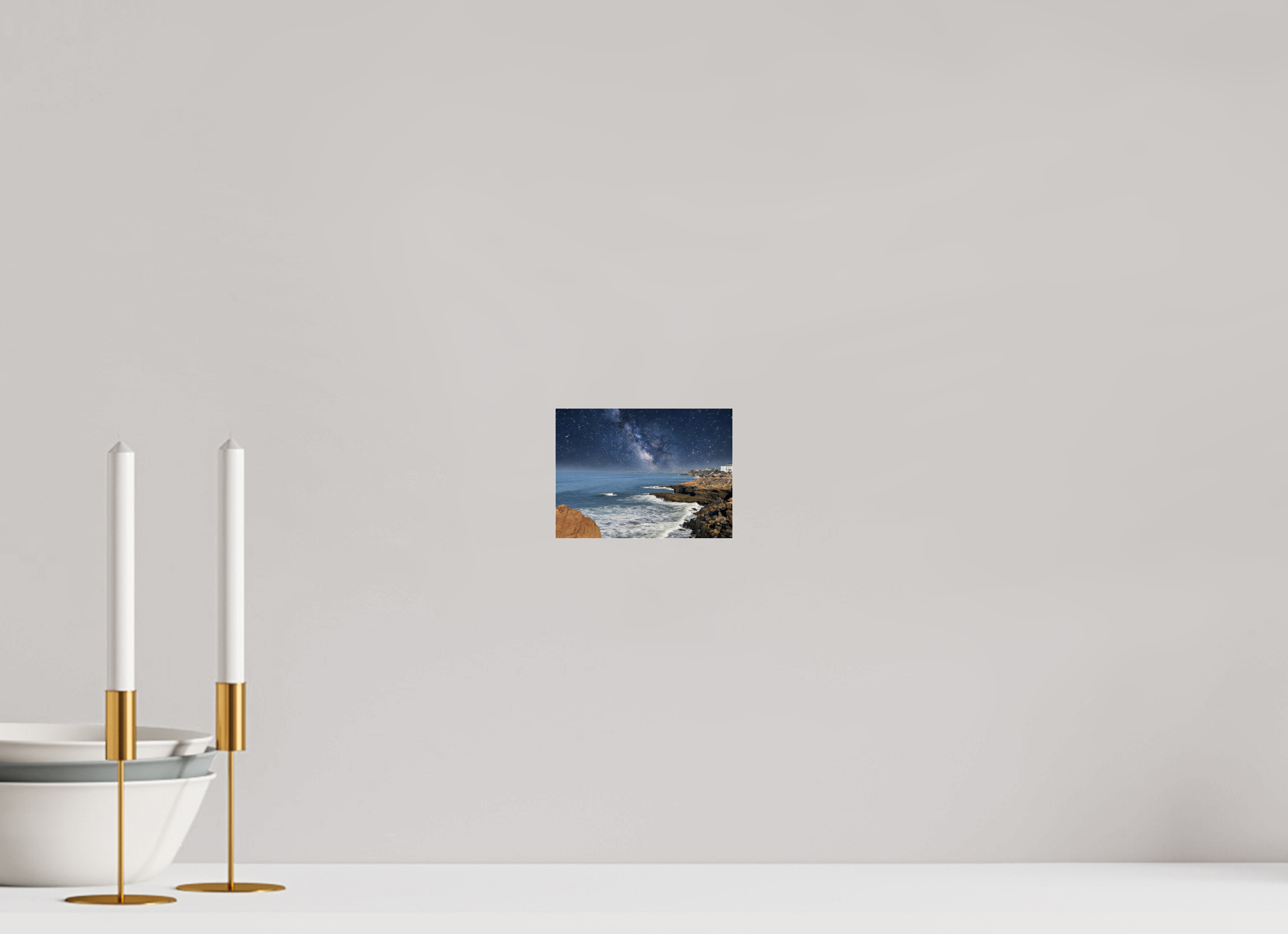 5.5 x 4″, Photo Print Under Acrylic Glass Sunset Cliffs Nightscape Looking Toward Ocean Beach San Diego Acrylic Glass Print