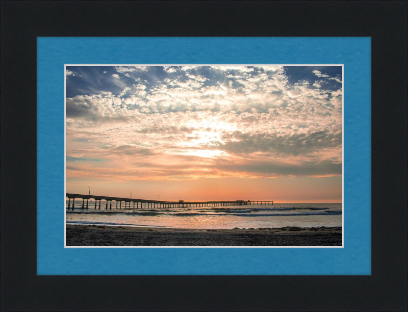 Ocean Beach San Diego Sunset Framed Wall Art Photography Print