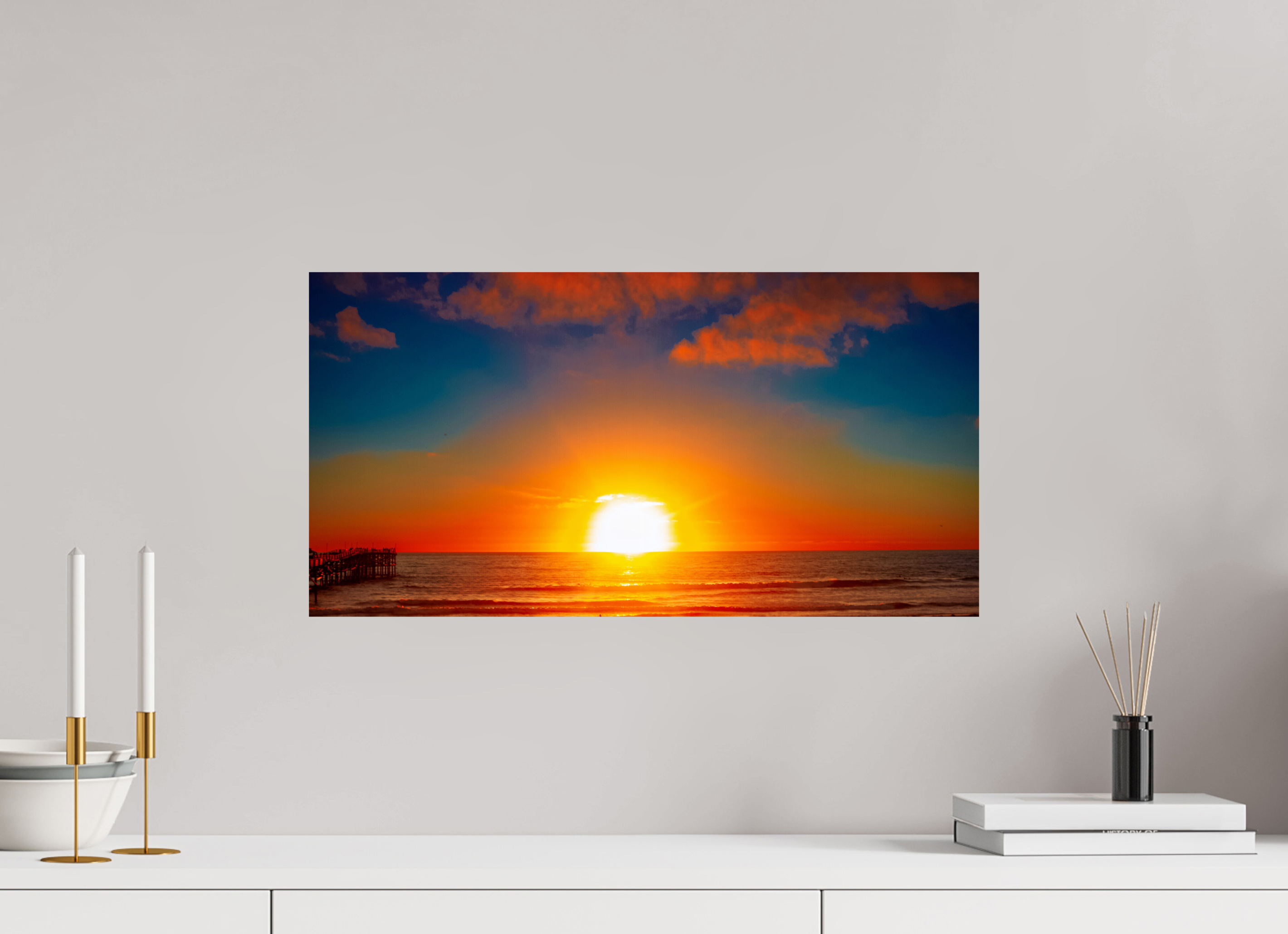 Pacific Beach Sunset – San Diego Coastal Museum-Quality Unframed Print