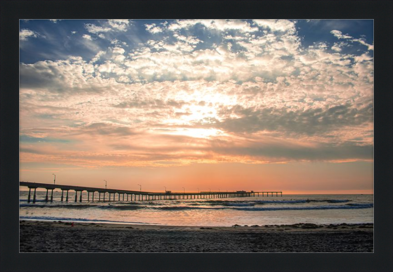 Ocean Beach San Diego Sunset Framed Wall Art Photography Print