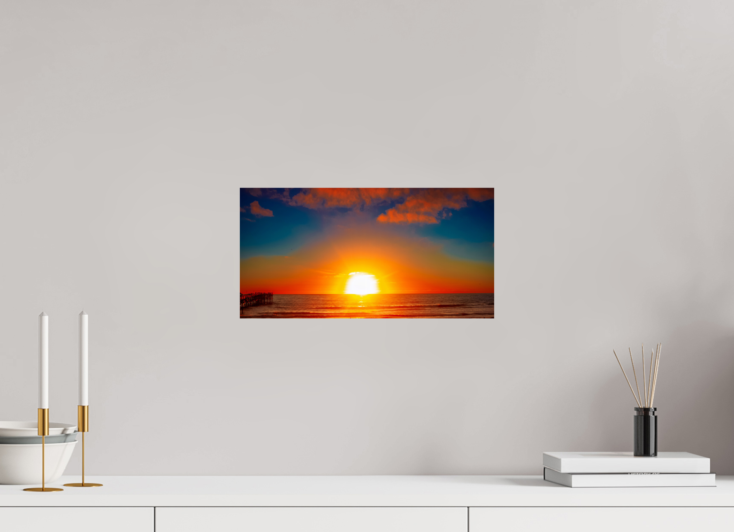 Pacific Beach Sunset – San Diego Coastal Museum-Quality Unframed Print