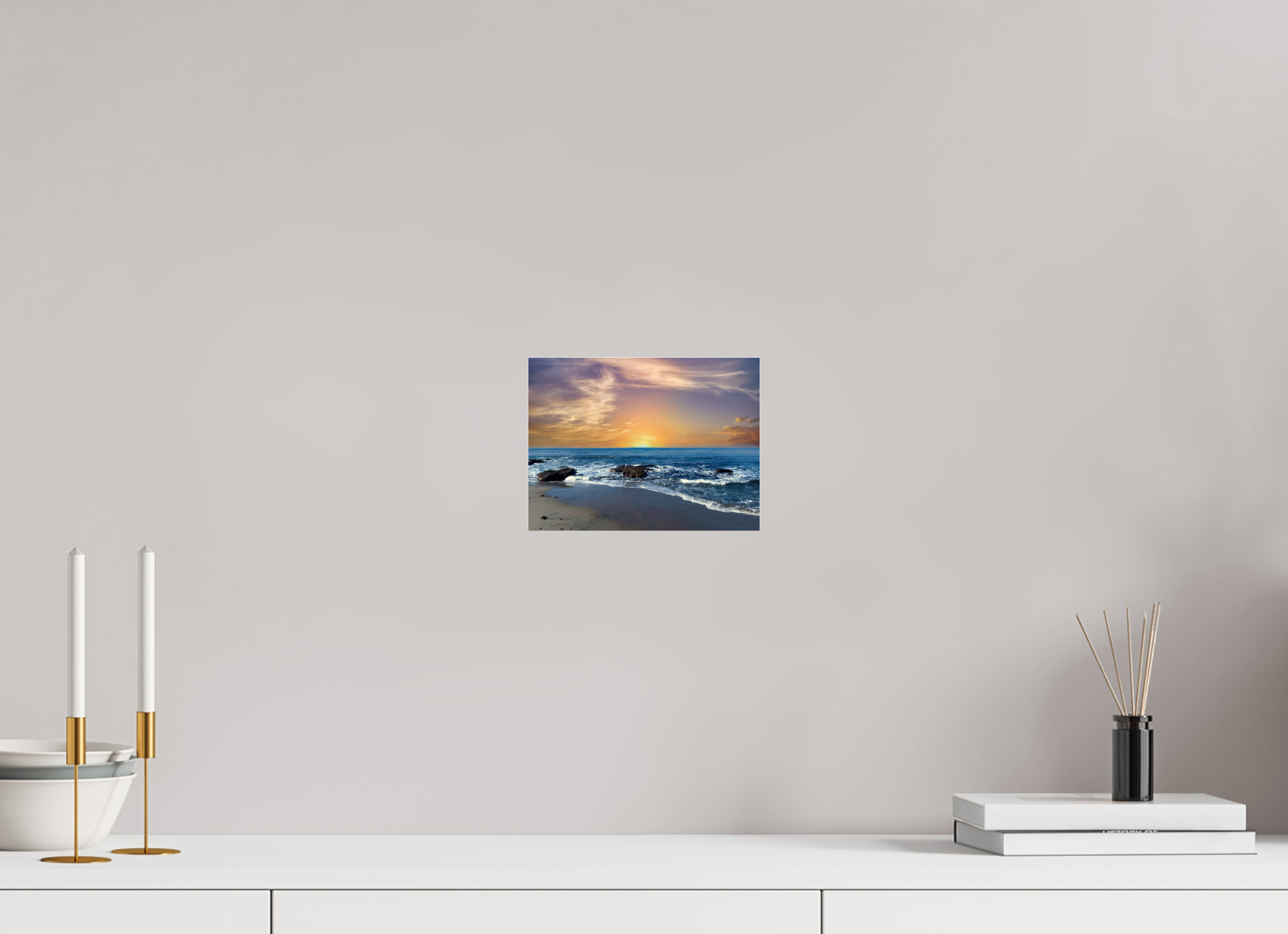 8 x 6″, Photo Print Under Acrylic Glass San Diego Sunset on Acrylic Glass  Coastal Wall Art