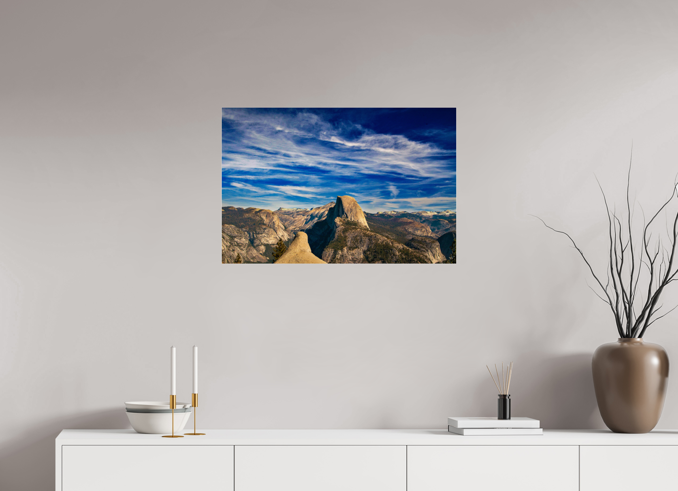 30 x 20″, Photo Print Under Acrylic Glass Yosemite Mountain Majesty  Scenic Wilderness Wall Art