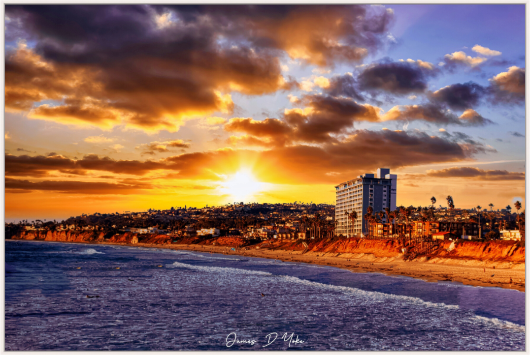 Pacific Beach Sunset Wall Art – San Diego Coastal Photography Print