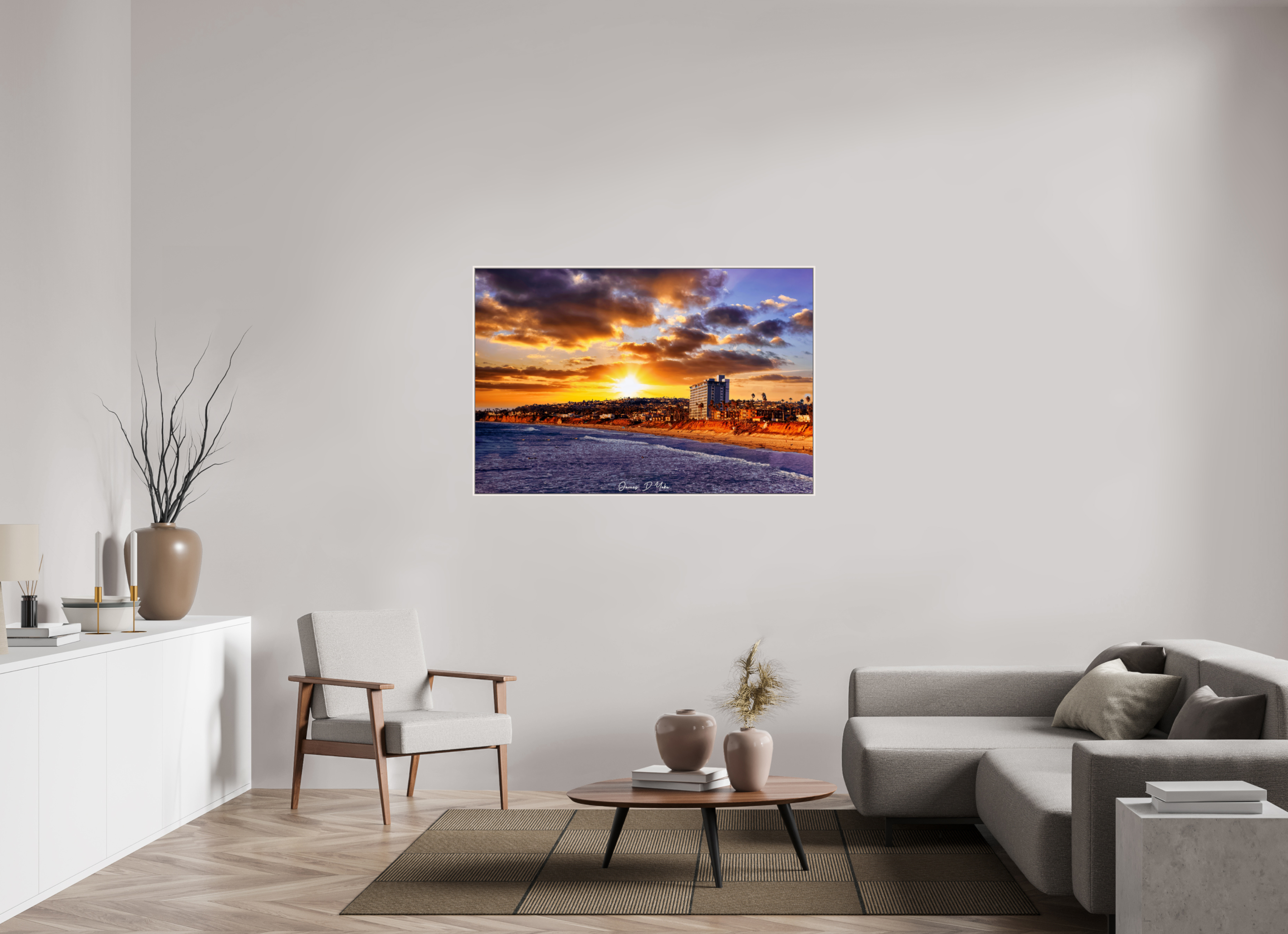 Pacific Beach Sunset Wall Art – San Diego Coastal Photography Print