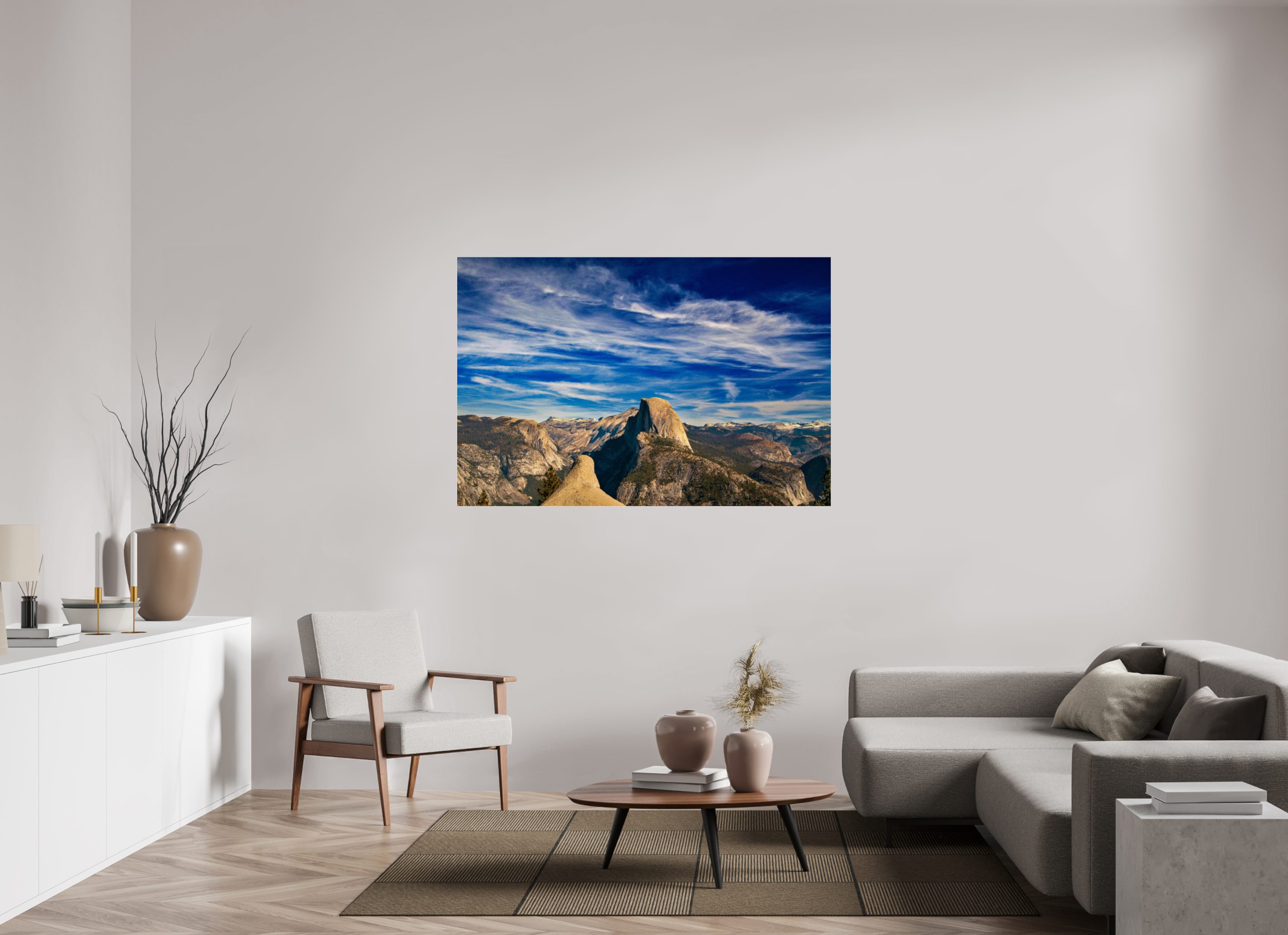 60 x 40″, Photo Print Under Acrylic Glass Yosemite Mountain Majesty  Scenic Wilderness Wall Art