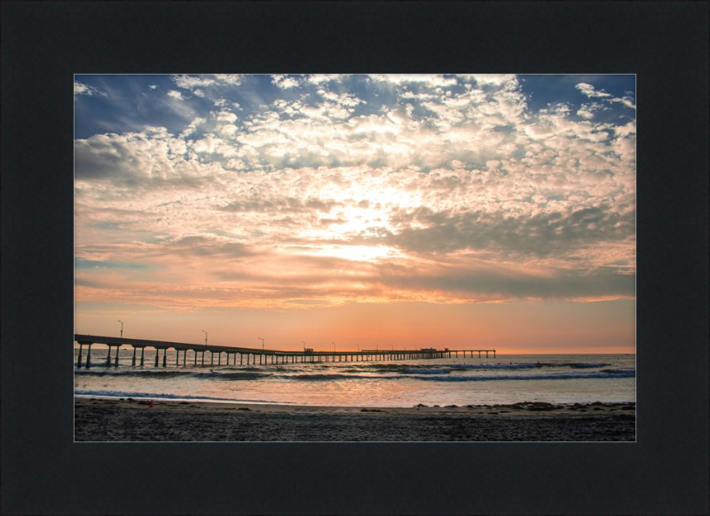 Ocean Beach San Diego Sunset Framed Wall Art Photography Print