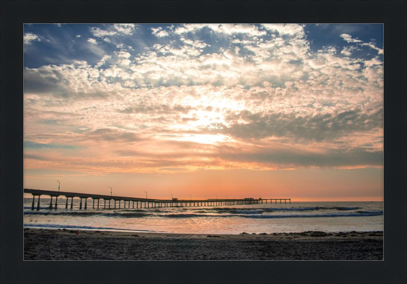 Ocean Beach San Diego Sunset Framed Wall Art Photography Print