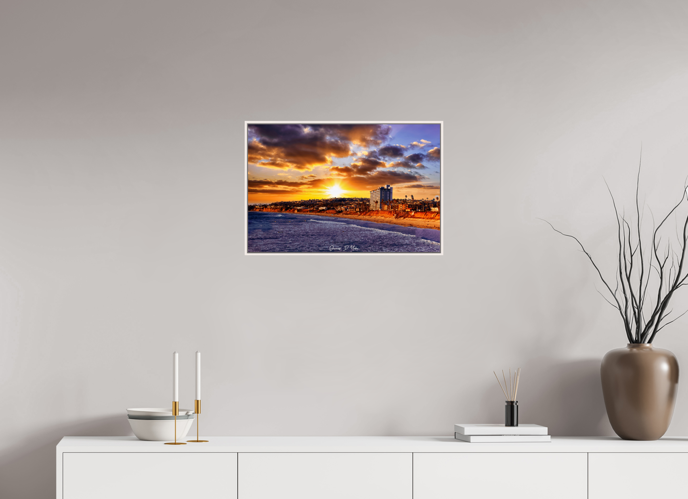 Pacific Beach Sunset Wall Art – San Diego Coastal Photography Print
