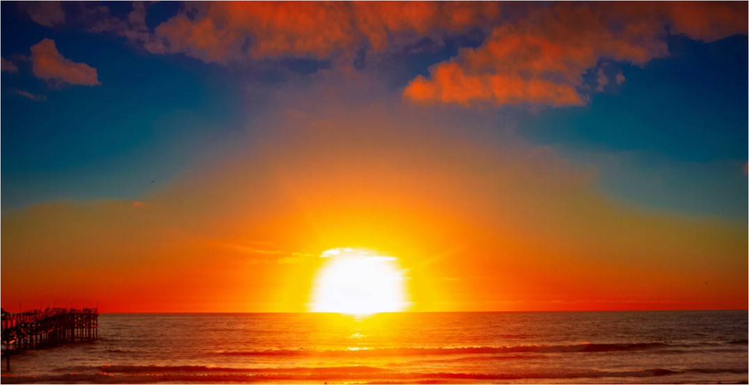 Pacific Beach Sunset – San Diego Coastal Museum-Quality Unframed Print