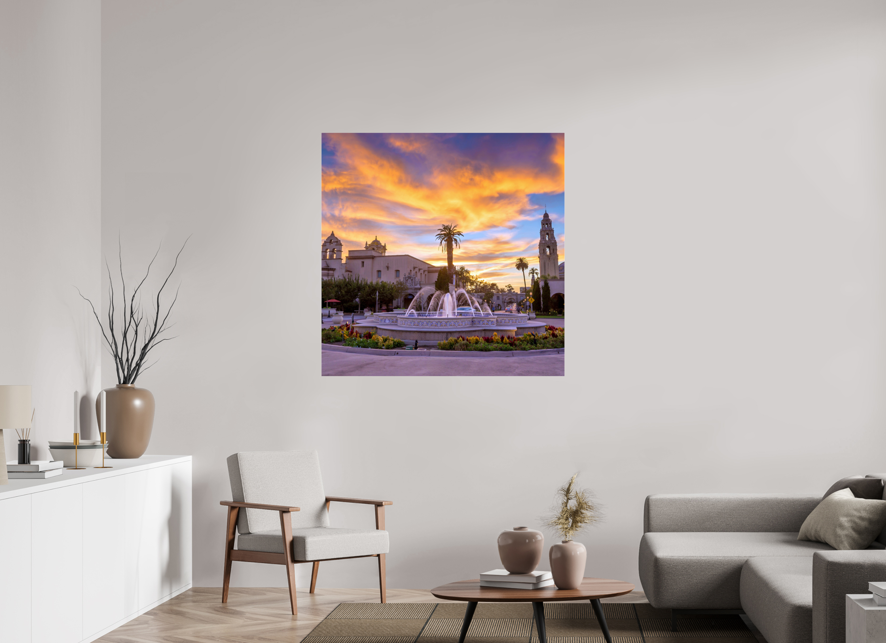 Balboa Park Sunset Acrylic Glass Print | San Diego Wall Art