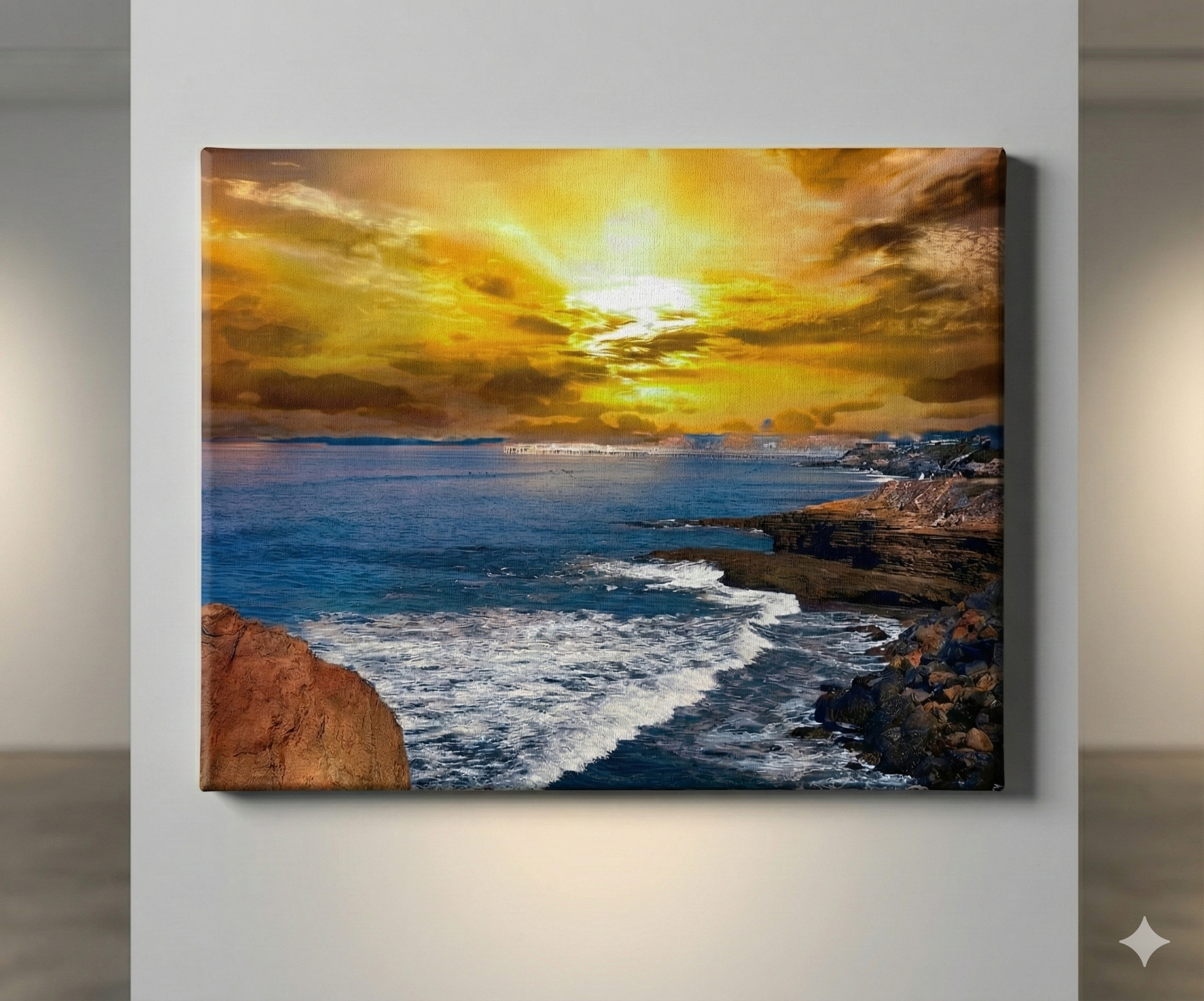 Sunset at Sunset Cliffs  San Diego Coastal Wall Art