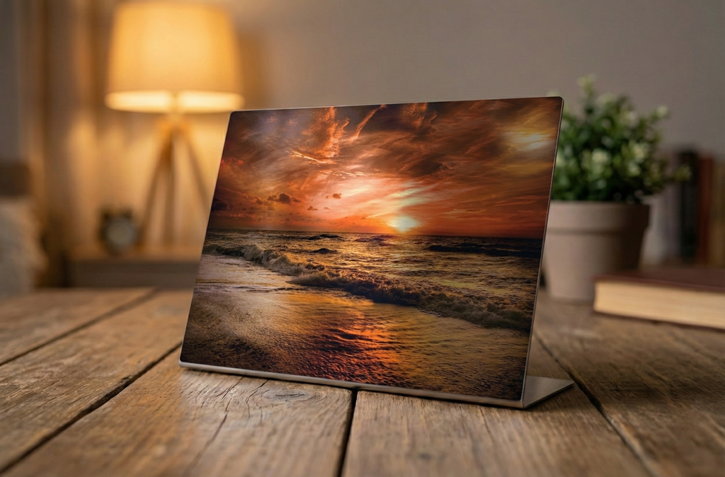 Pacific Ocean Sunset  Metal Wall Art Print