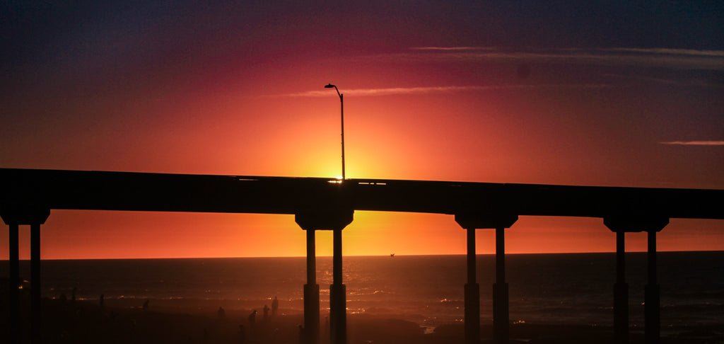 Intense San Diego Sunset – Ocean Beach Metal Wall Art Print