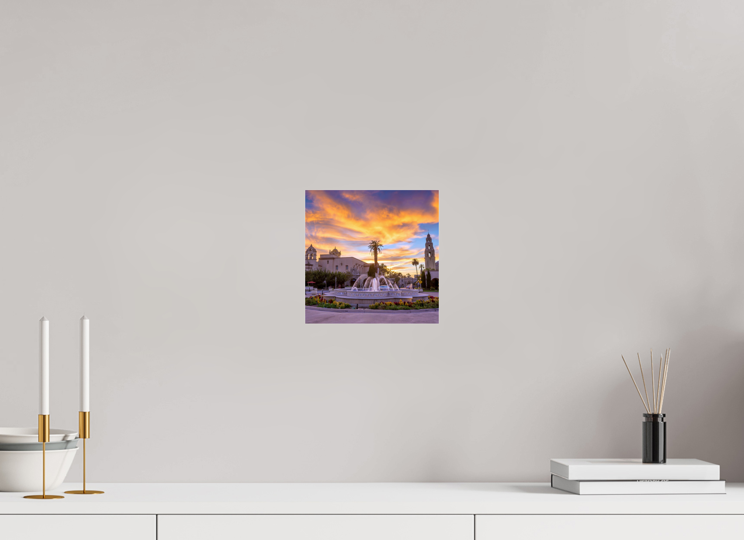 Balboa Park Sunset Acrylic Glass Print | San Diego Wall Art