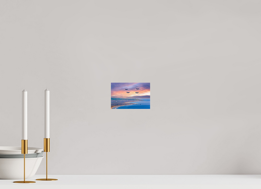 United States Navy Super Hornet Fighter Jets Flying Over San Diego Acrylic Glass Wall Art