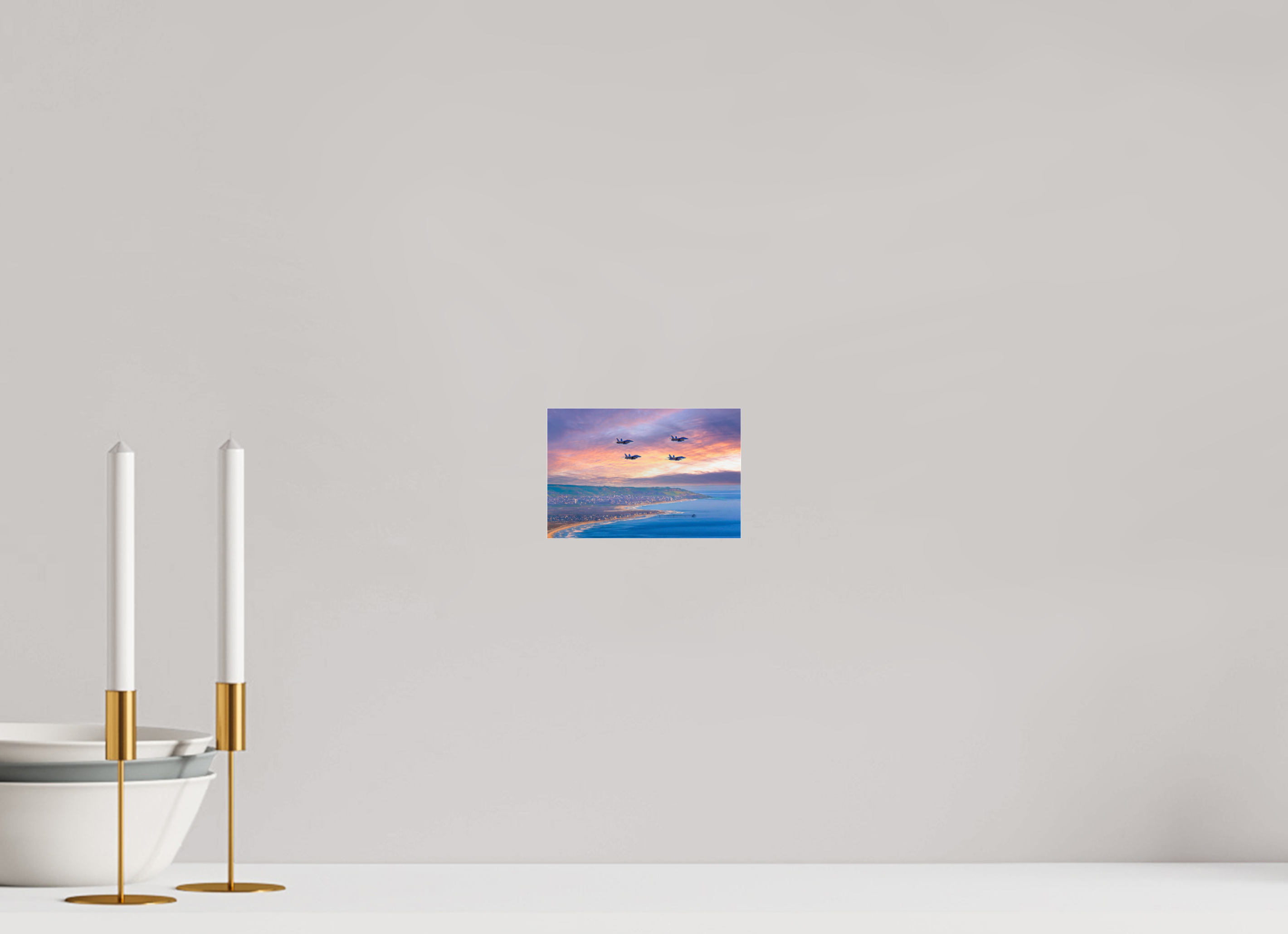 United States Navy Super Hornet Fighter Jets Flying Over San Diego Acrylic Glass Wall Art