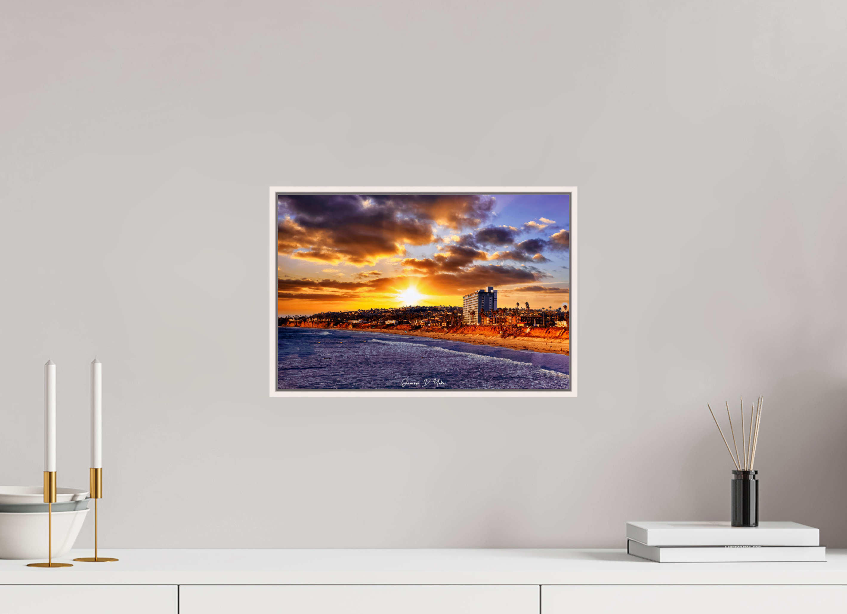 Pacific Beach Sunset Wall Art – San Diego Coastal Photography Print