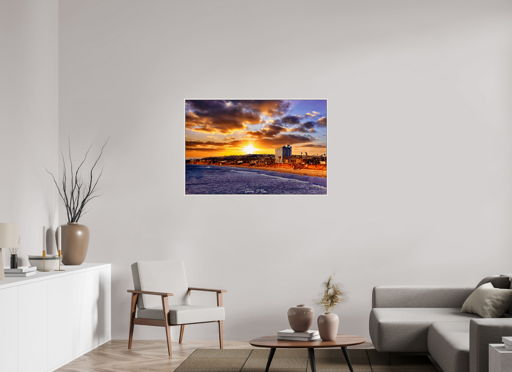 Pacific Beach Sunset Wall Art – San Diego Coastal Photography Print