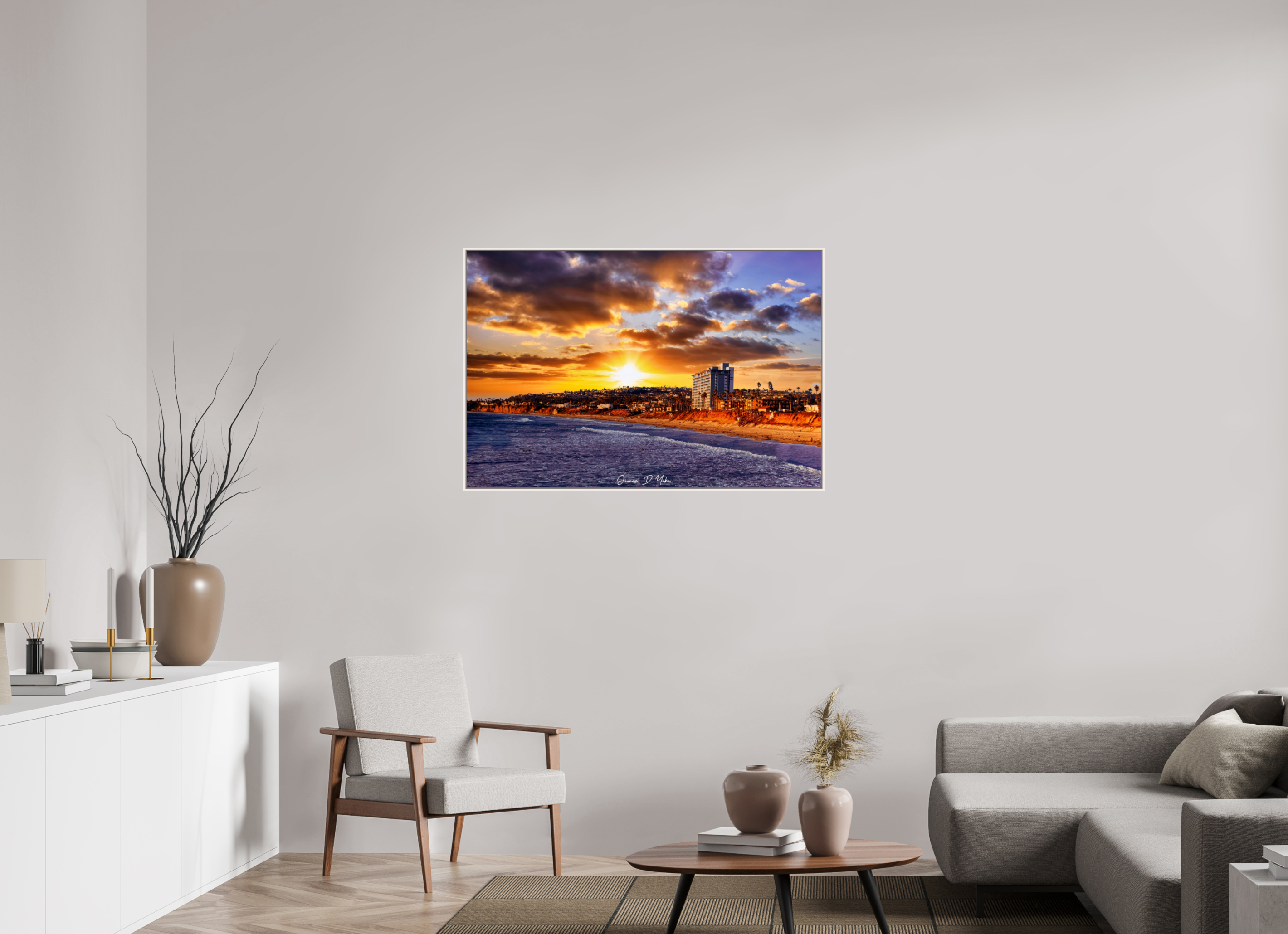Pacific Beach Sunset Wall Art – San Diego Coastal Photography Print