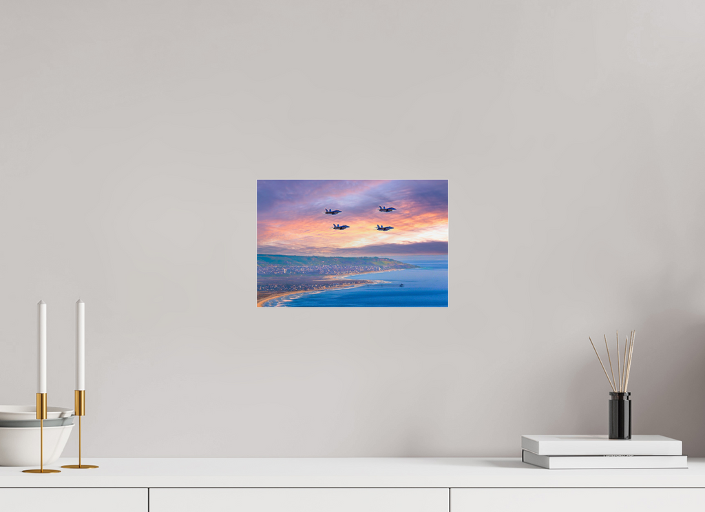 United States Navy Super Hornet Fighter Jets Flying Over San Diego Acrylic Glass Wall Art