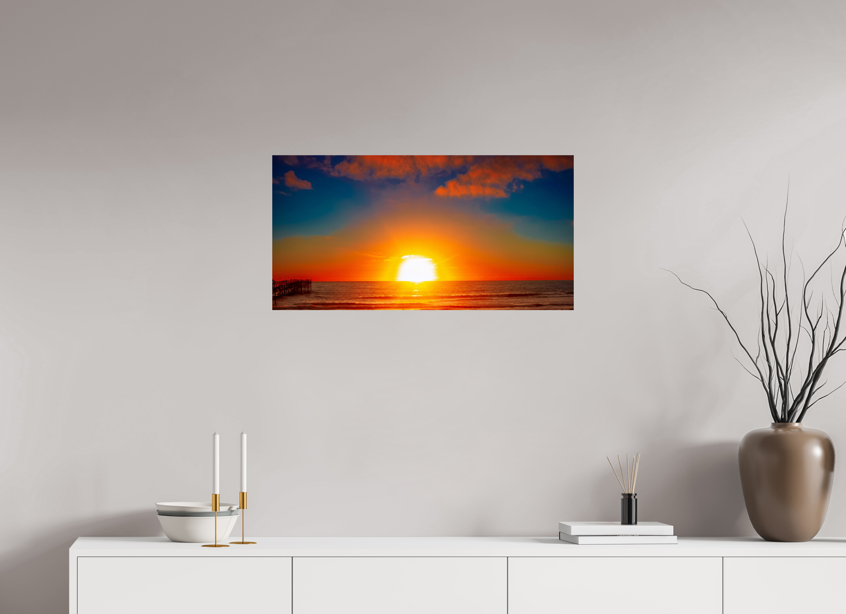 Pacific Beach Sunset – San Diego Coastal Museum-Quality Unframed Print