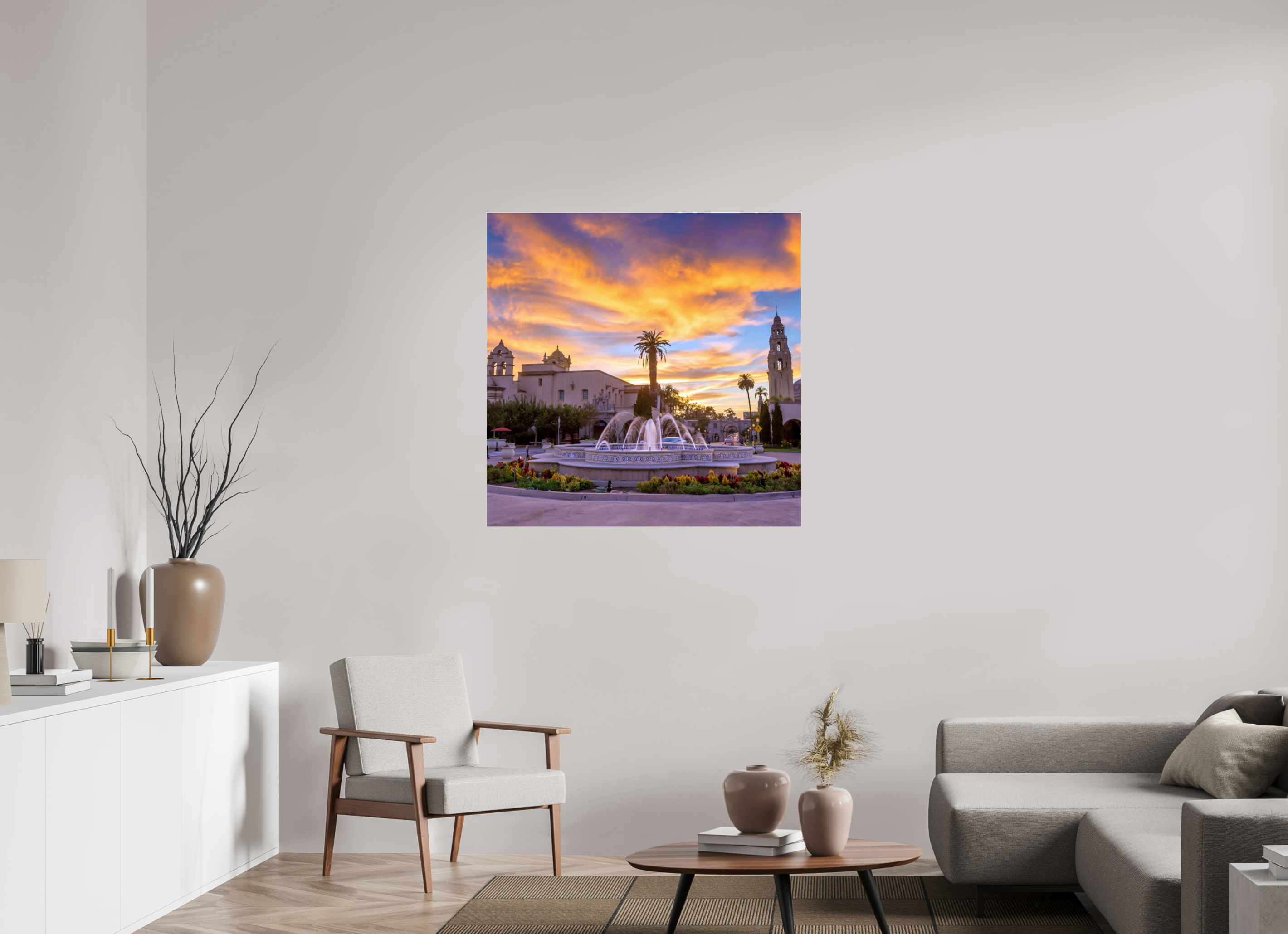 Balboa Park Sunset Acrylic Glass Print | San Diego Wall Art
