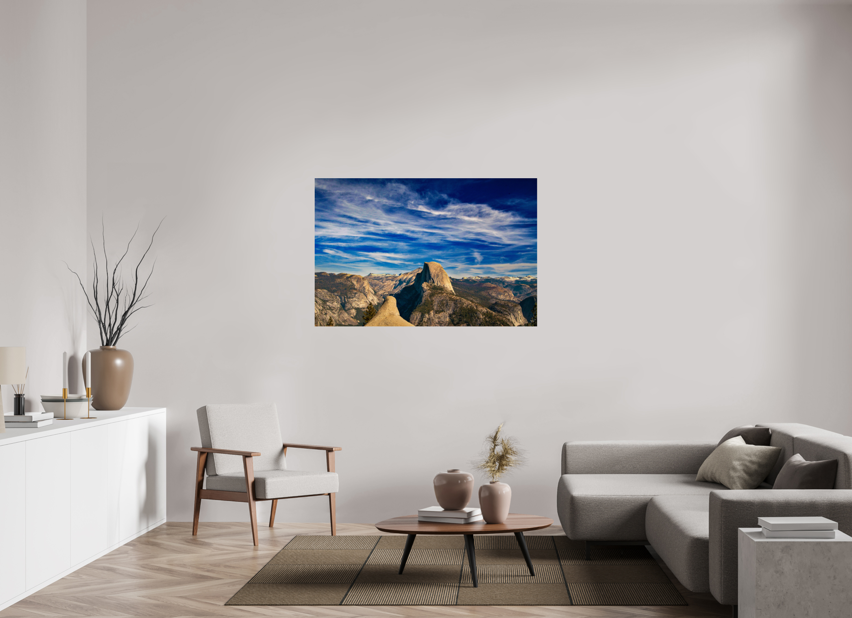 54 x 36″, Photo Print Under Acrylic Glass Yosemite Mountain Majesty  Scenic Wilderness Wall Art