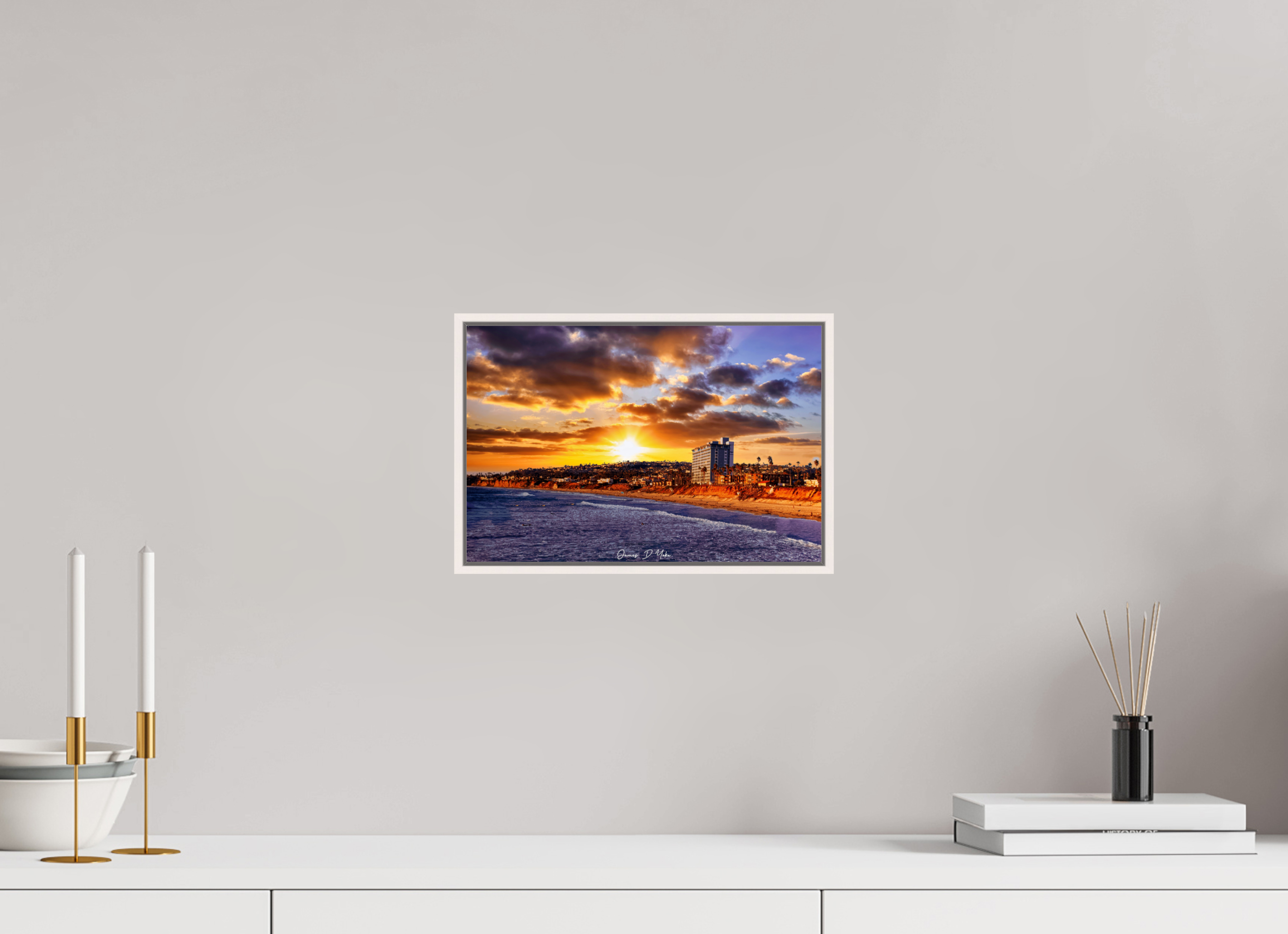 Pacific Beach Sunset Wall Art – San Diego Coastal Photography Print