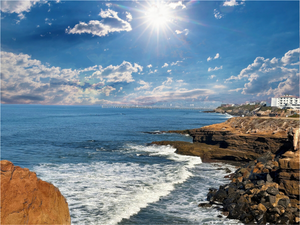 Main image Sunset Cliffs Serenity On Acrylic Glass