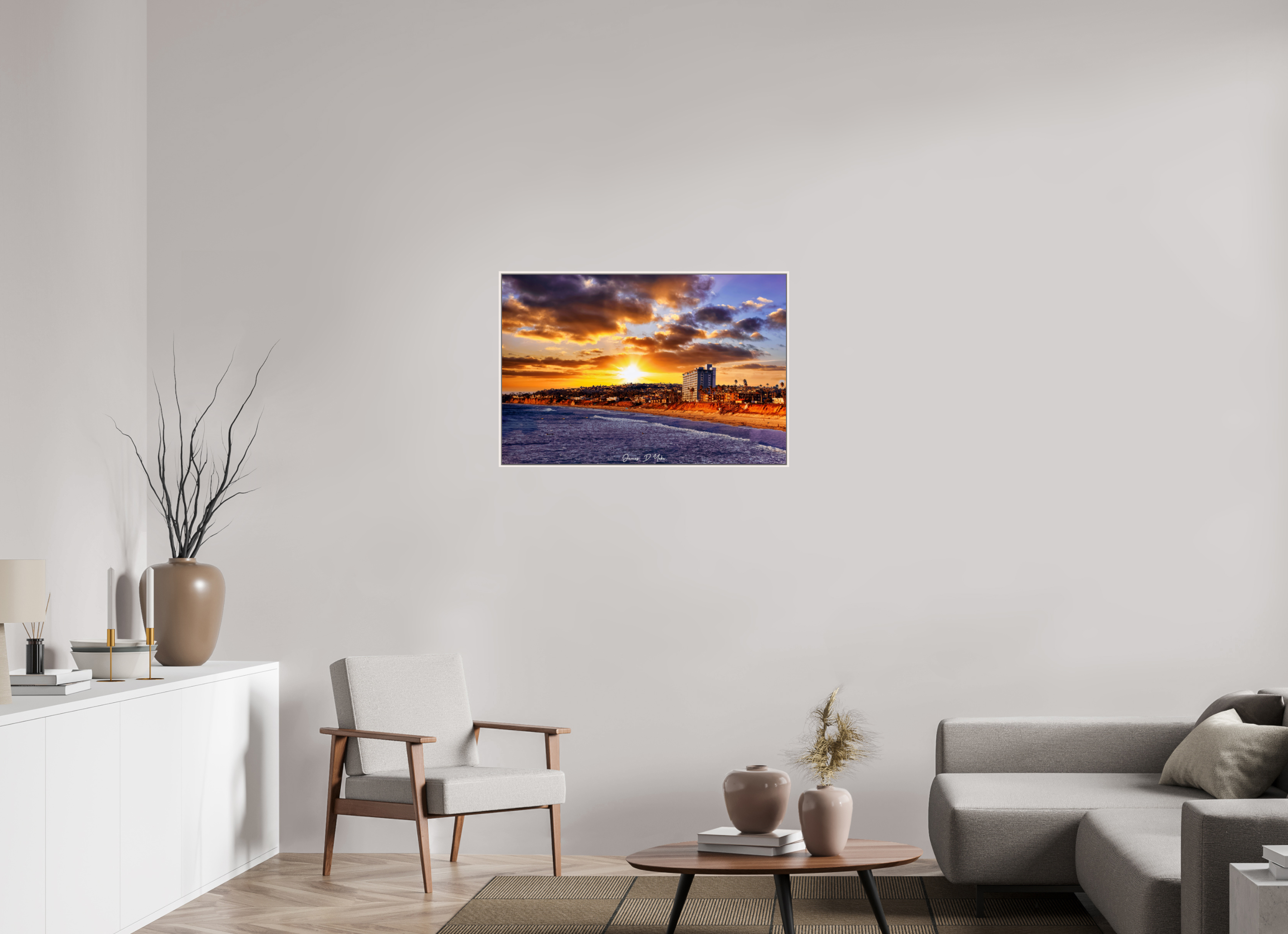 Pacific Beach Sunset Wall Art – San Diego Coastal Photography Print