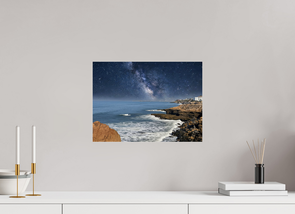 16.5 x 12″, Photo Print Under Acrylic Glass Sunset Cliffs Nightscape Looking Toward Ocean Beach San Diego Acrylic Glass Print