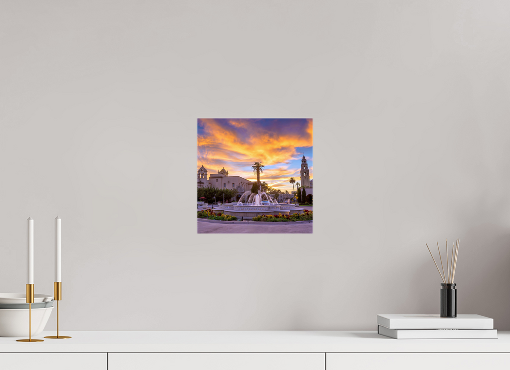 Balboa Park Sunset Acrylic Glass Print | San Diego Wall Art