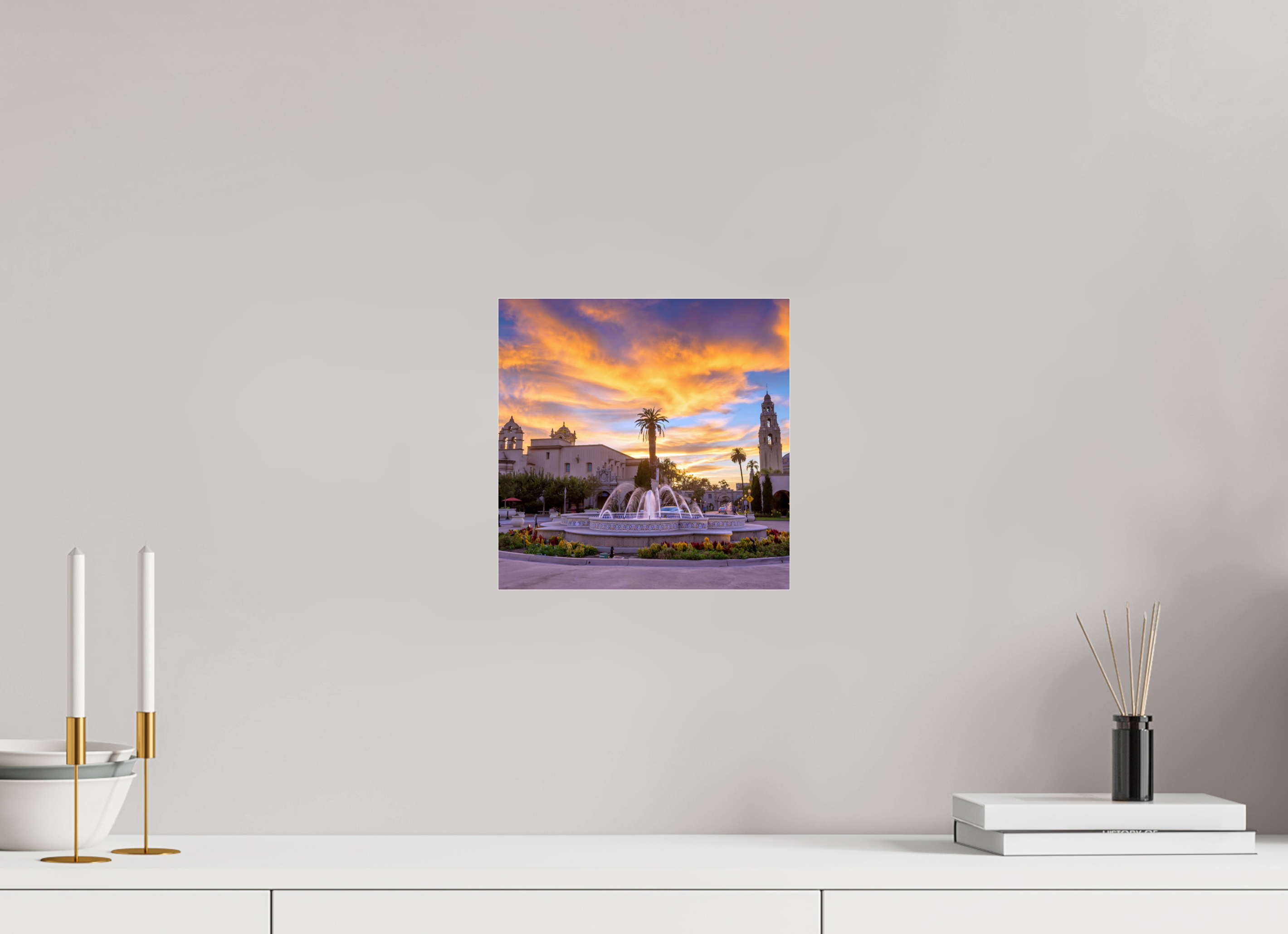Balboa Park Sunset Acrylic Glass Print | San Diego Wall Art
